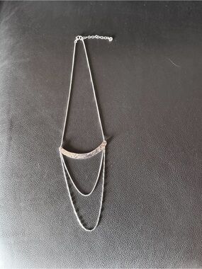 Silpada Silver Hammered Crescent Layered Necklace